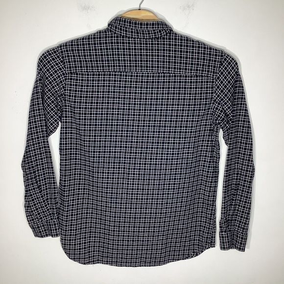 Columbia Mens Long Sleeve Button Up Flannel Shirt Black Size Large - Picture 3 of 5